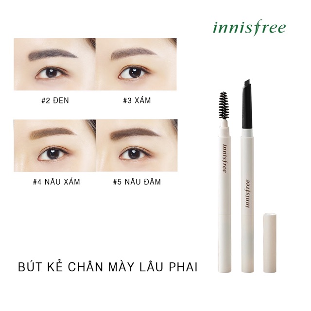 Sale 38% Bút Chì Kẻ Mày Ngang 2 Đầu Innisfree Hàn Quốc