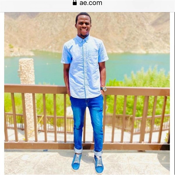 Áo Sơ Mi Nam AMERICAN EAGLE Tay Ngắn Không Túi Màu Đen - Size S