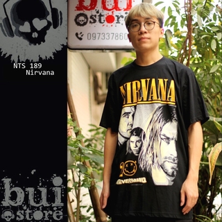 [Mã BUIS45K giảm 45k] Nirvana NTS 189 Áo Rock band tee phông thun 100% cottong Thái Lan dáng xuông over size