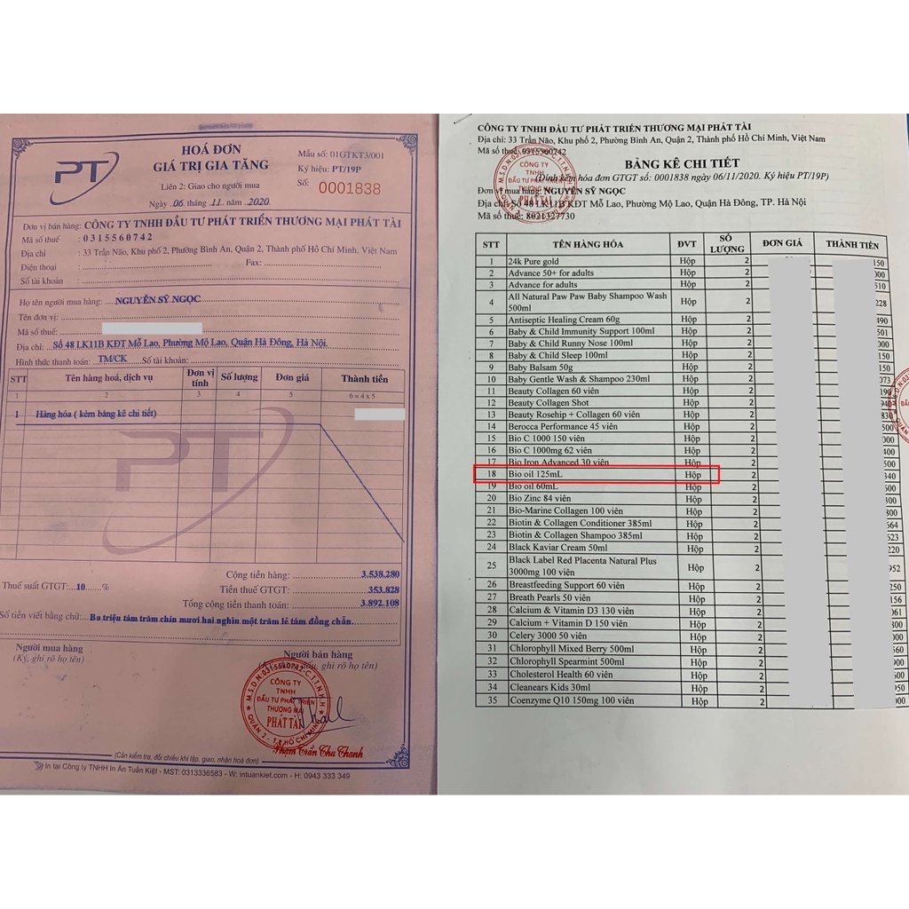 Tinh dầu chống rạn da của Úc Bio oil 125mL