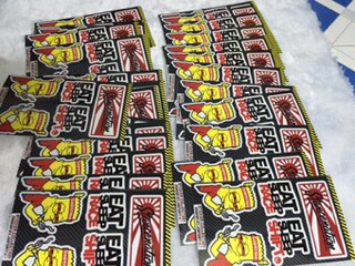Stiker tấm chữ nhật simpson eatsleep