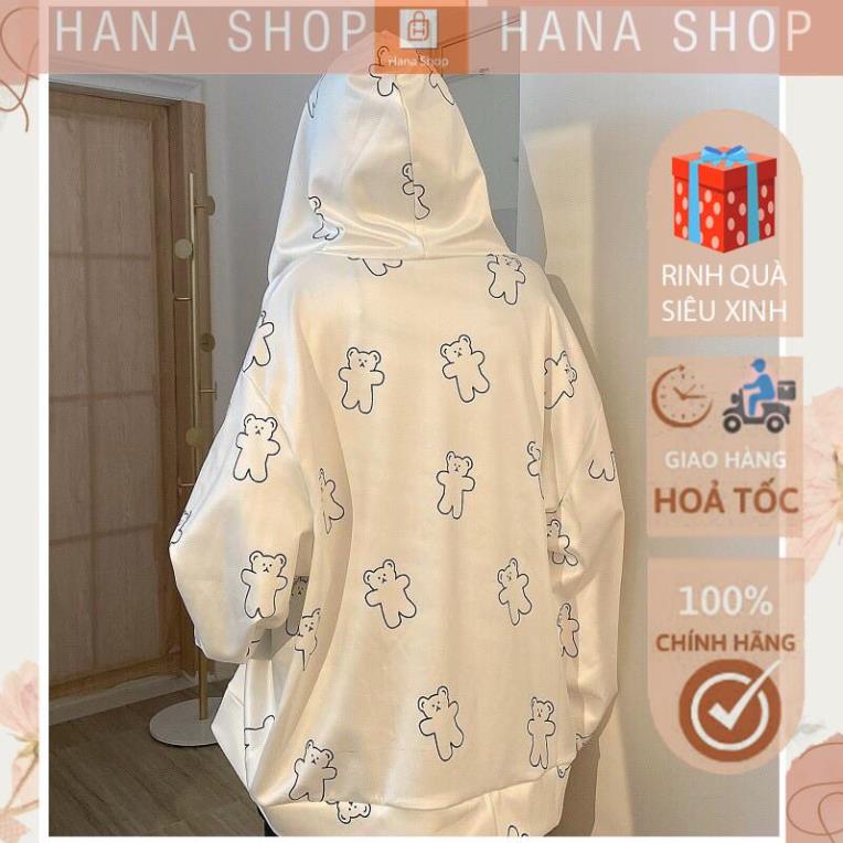 [Hàng Cao Cấp] Áo Hoodie Nỉ Nữ Hình Gấu Trắng , Unisex Khóa Kéo Kèm Mũ G023 | BigBuy360 - bigbuy360.vn