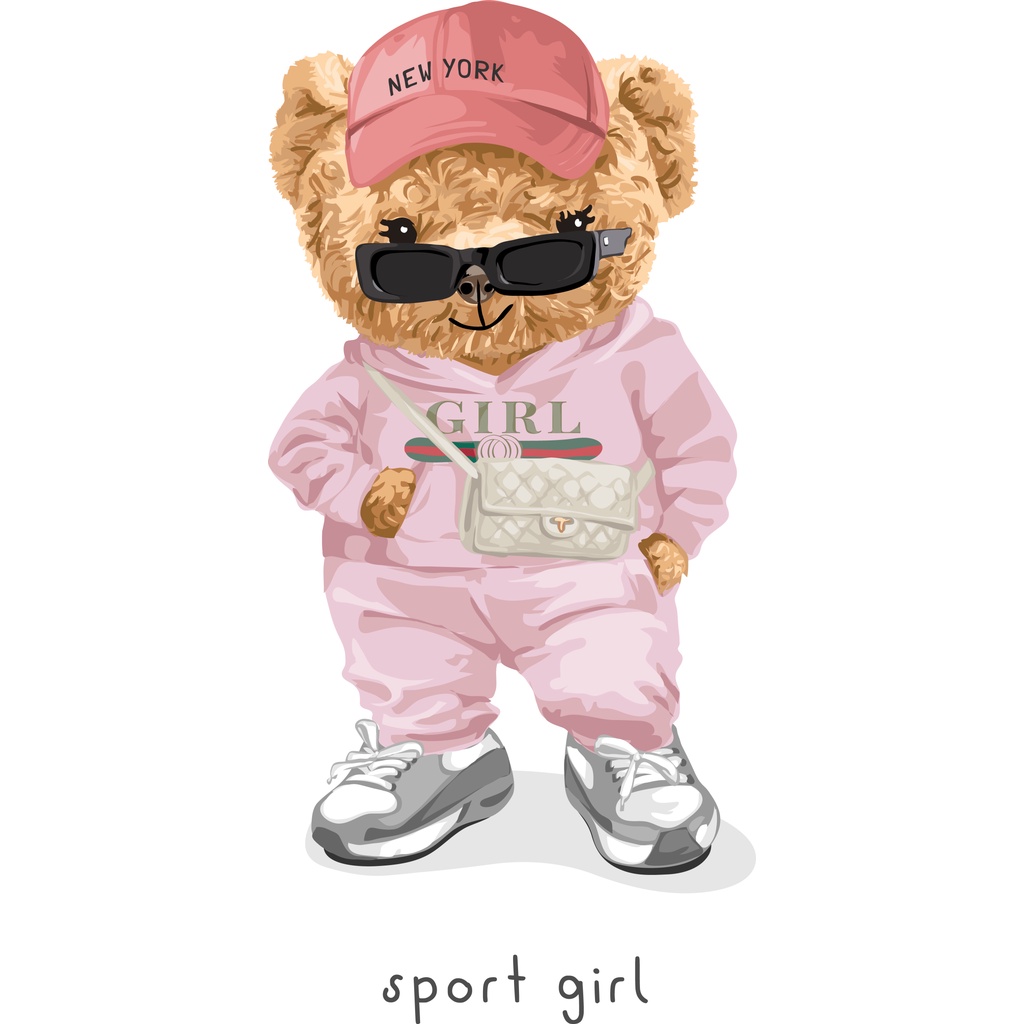 - Hình Gấu Teddy TD15 in bằng bàn ủi, bàn là