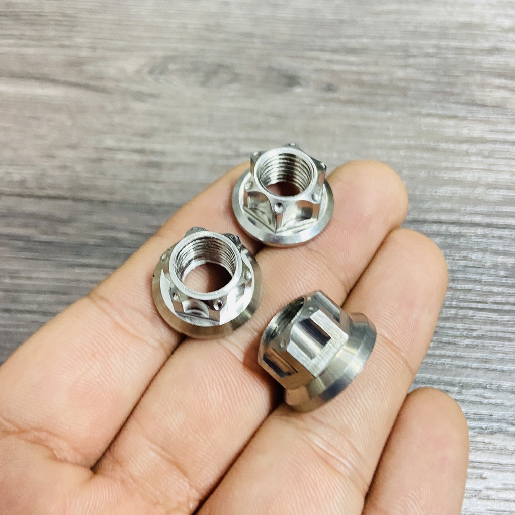 Tán inox salaya sử dụng lắp chi tiết xe máy, công cụ đầy đủ size từ 6 đến 14ly