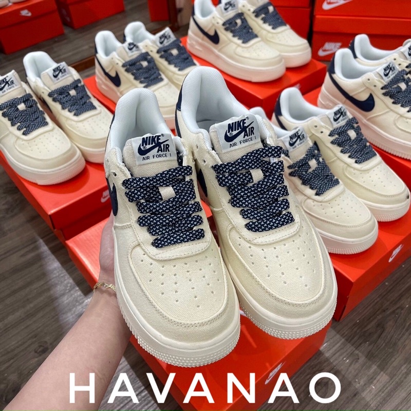 Giày Nike vàng nghệ móc xanh than 11 . Giày thể thao nam nữ sneaker kèm hôph