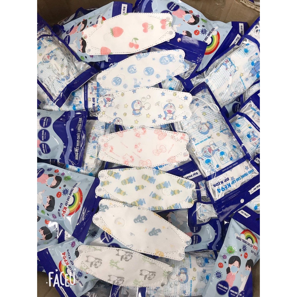 Khẩu Trang Trẻ Em 4 Lớp KF94 DP MASK Hàn Quốc - Set 10-50 Chiếc Giúp Bé Kháng Khuẩn, Chống Bụi Mịn