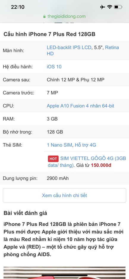 Điện Thoại App iphone 7 plus 128GB. Máy cũ chính hãng đẹp 90-95%.