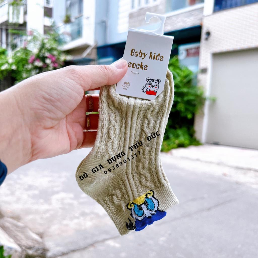 Set 10 đôi vớ nhiều màu dày dặn hình Mickey cho bé gái có size từ 1-12 tuổi