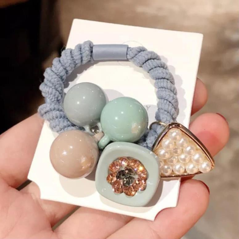 Set 3 dây bộc tóc đính đá 4 viên hàn xẻng siêu chắc