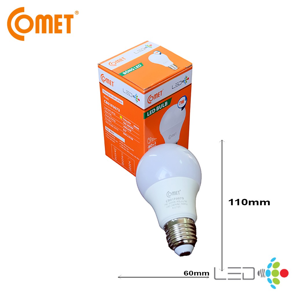 BÓNG LED BULB 7W COMET CB01F007 (thân kín)