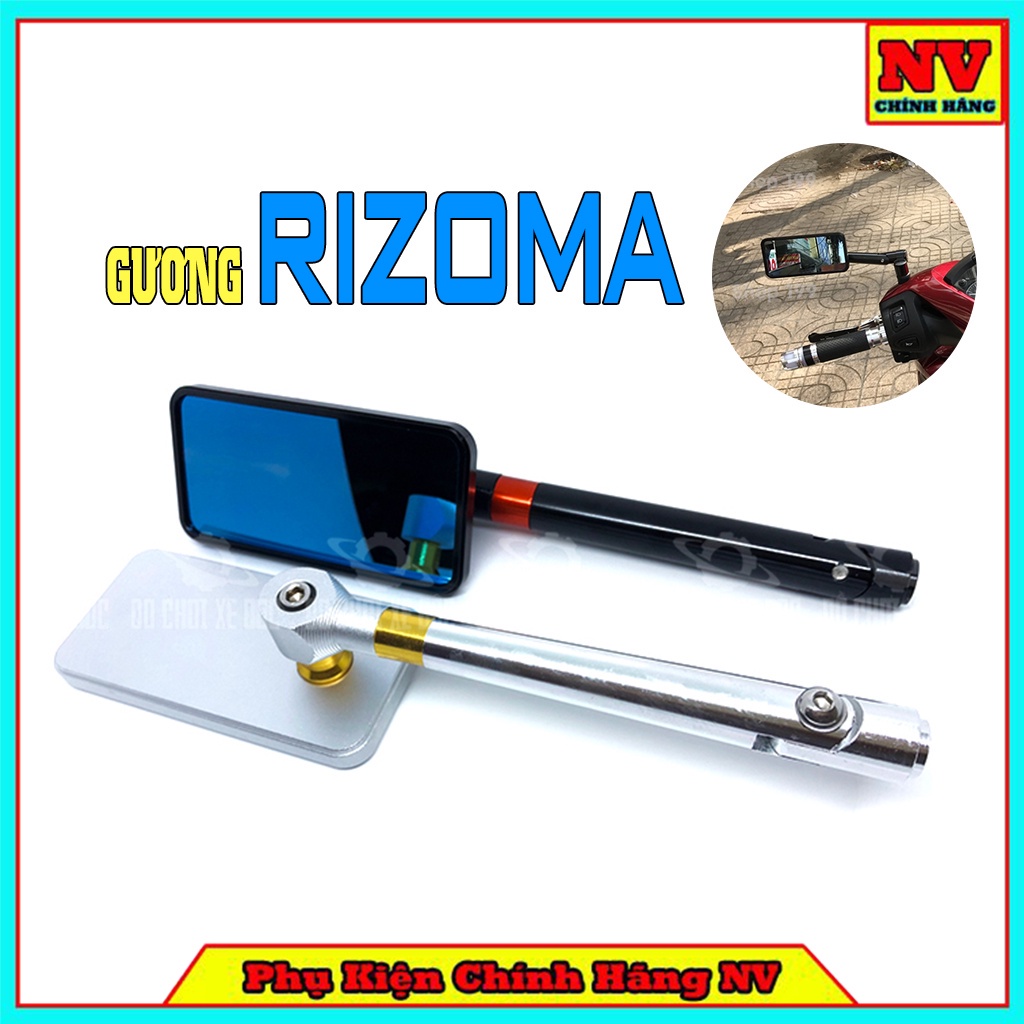 ▧▥Gương xe máy thời trang mini Rizoma chiếu hậu mẫu Iphone gắn chân kính cho AB, SH, SH Mode, Wave,…