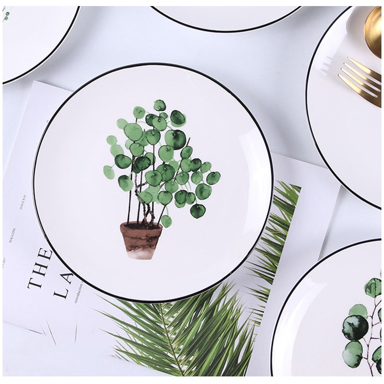 Bộ chén dĩa bát đĩa hình cây xanh cao cấp