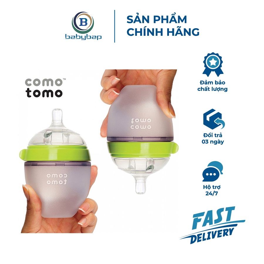 Bình Sữa Silicone Comotomo 150ml Mềm Mại, Trơn Mịn