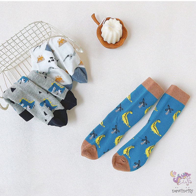 Bộ 3 đôi vớ cotton thiết kế hoạt hình dễ thương thời trang Hàn Quốc dành cho bé trai