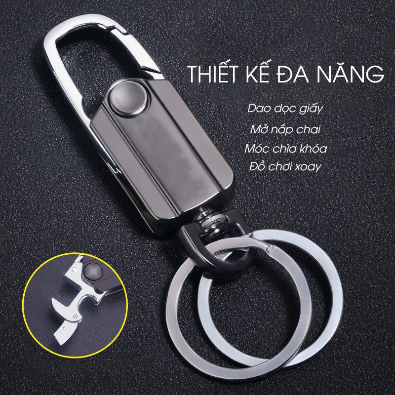 Móc khóa đa năng Spinner GUBAG MK02, treo chìa khóa ô tô, xe máy, khui bia, mở đơn hàng, giá đỡ điện thoại, giải trí