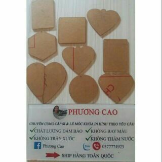 100 phôi mica đủ hình dạng đục lỗ sẵn