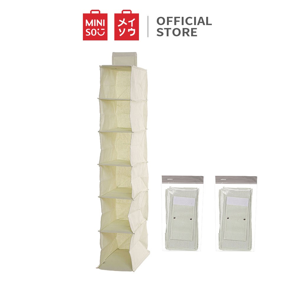 Túi vải treo đựng đồ Miniso 6 ngăn (Nhiều màu) - Hàng chính hãng