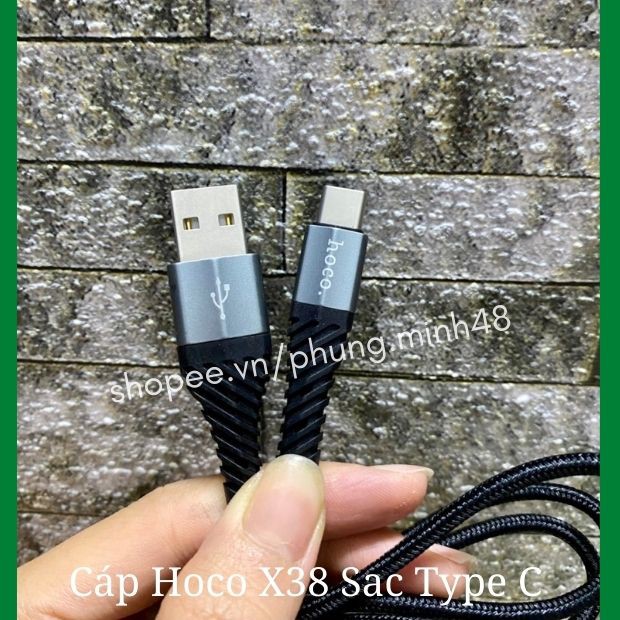 Dây cáp sạc nhanh Hoco X38 đầu Lightning/Type C/Micro USB sạc Iphone/Ipad/Samsung/Adnroid - Cam kết hình thật