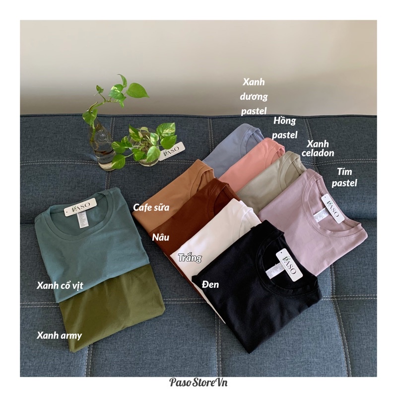 Áo thun màu đơn giản - PASO UNISEX BASIC TEE