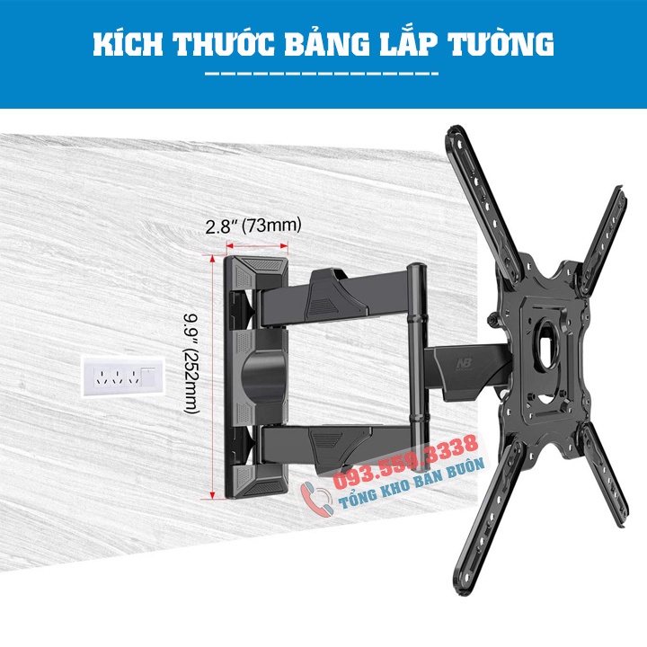 Giá Treo Tivi Xoay Góc NB - P4 32 - 55 Inch - Giá Treo Tivi Đa Năng P4 - Thiết Kế Nhỏ Gọn - Sử Dụng Tiện Lợi
