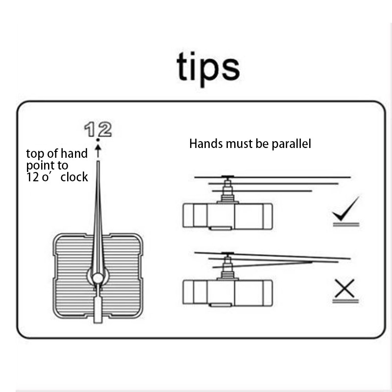Động Cơ Thay Thế Cho Đồng Hồ Treo Tường Màu Đen