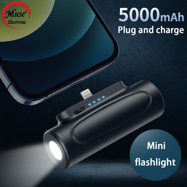 Pin Sạc Dự Phòng Mini 5000mah Không Dây Có Đèn Led Tiện Dụng