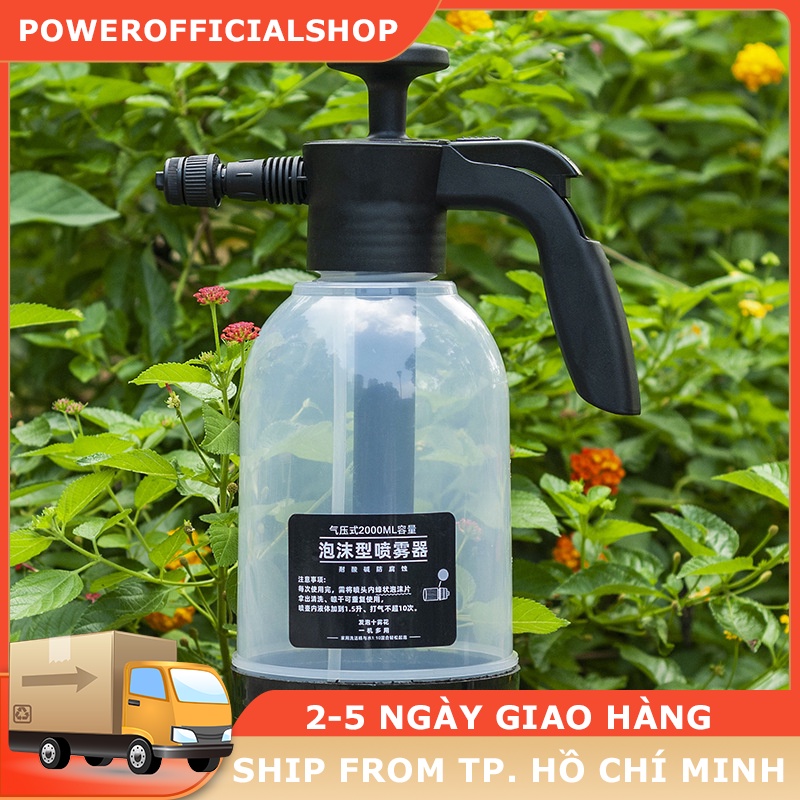 Bình xịt rửa xe bọt 2L Bình xịt nước cầm tay Dụng cụ làm sạch xe hơi Hướng dẫn sử dụng Bình xịt áp suất không khí Bình