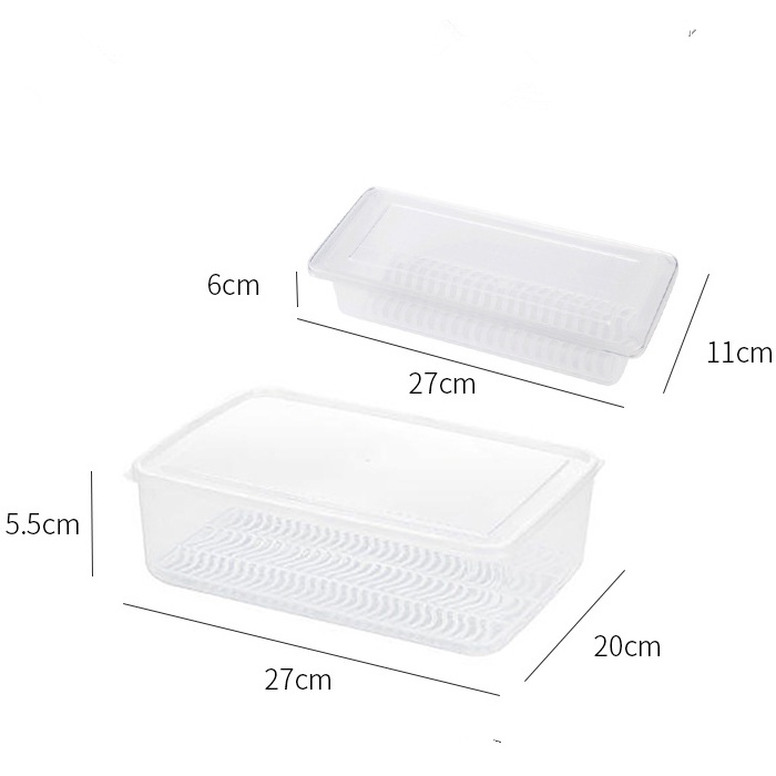 Hộp Đựng Thực Phẩm Trong Suốt Có Nắp Đậy Tiện Lợi Cho Tủ Lạnh