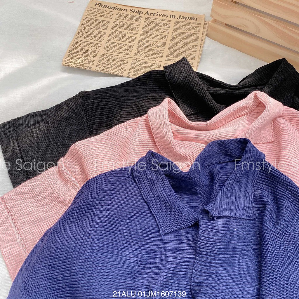 [Mã WASKT304 giảm 15% tối đa 30K đơn 99K] ÁO LEN CROP CỔ BẺ TAY DÀI (20ALU12G10102) | BigBuy360 - bigbuy360.vn