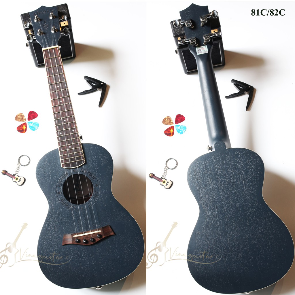 Đàn Ukulele Concert Andrew 81C Full gỗ xanh dương