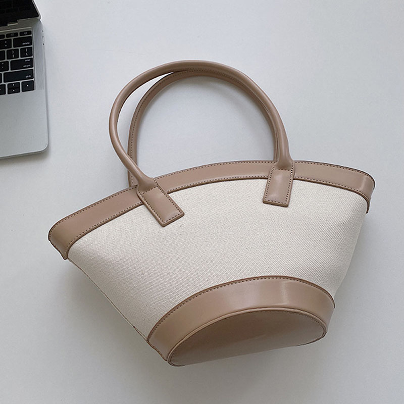 Túi xô IELGY đeo vai bằng vải bạt thiết kế khâu có khóa kéo sức chứa lớn thời trang thịnh hành cho nữ