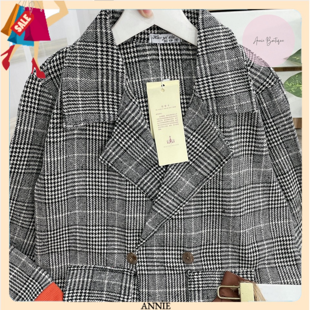 Set Vest Sọc Caro [ FREE SHIP ] Bộ Vest Sọc Caro Nữ Tính 2 Món - Hàng Cao Cấp - Tôn Dáng NGười Mặc | BigBuy360 - bigbuy360.vn