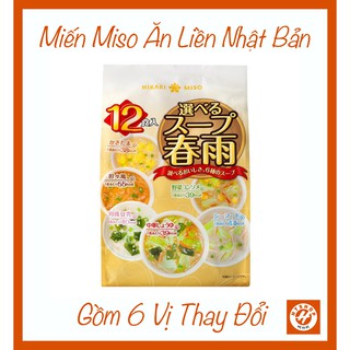 Miến Ăn Liền Cao Cấp Hikari Miso 6 Vị  12 Gói - Nhật Bản