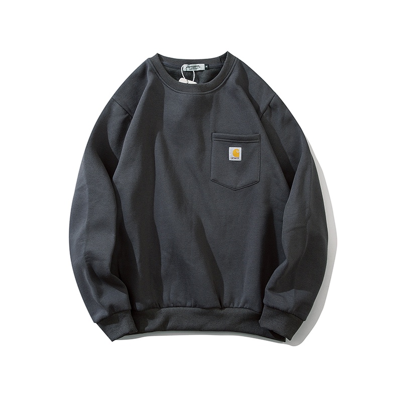 Áo Khoác Hoodie Chui Cổ Nữ Tay Dài Dáng Suông In Chữ Carhartt