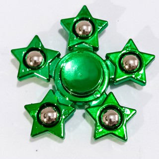 spiner chất liệu hợp kim - con quay giải trí 6 cánh xanh lá