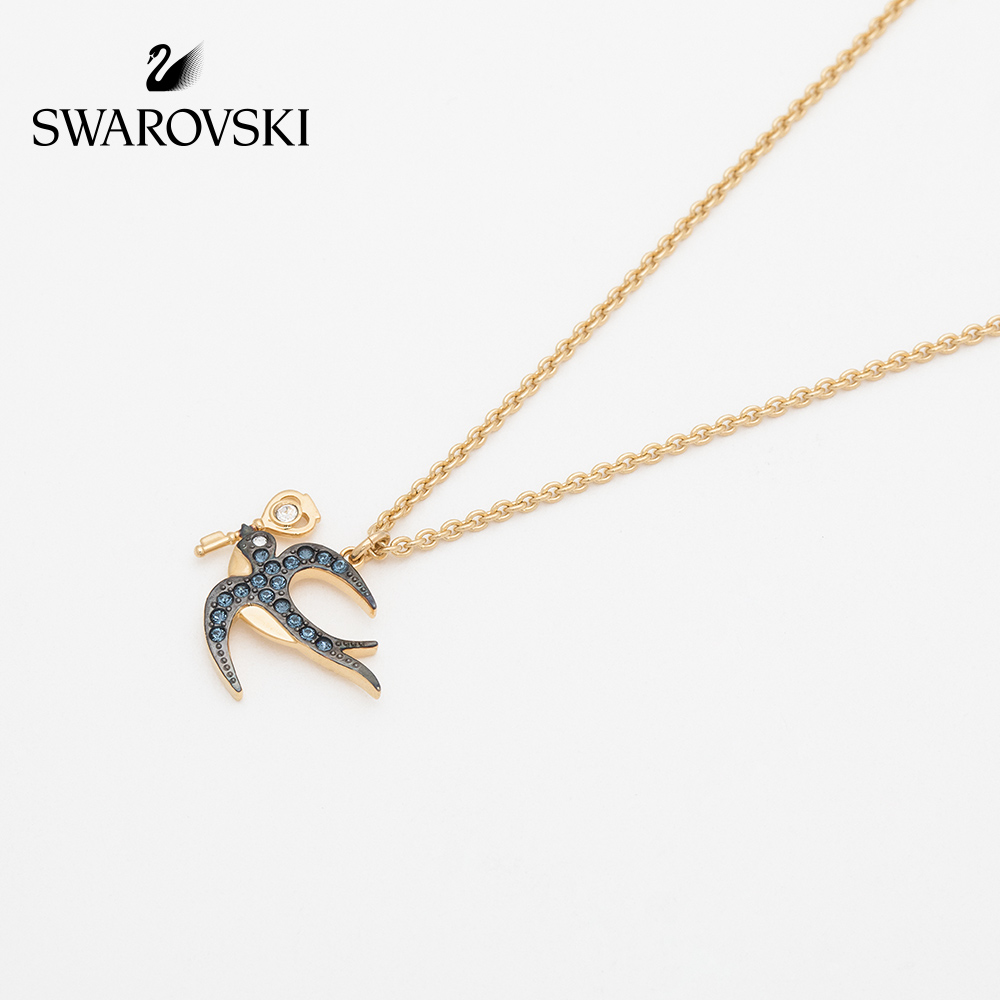 FREE SHIP Dây Chuyền Nữ Swarovski Flip Charm Tinh tế Swallow Màu huyền bí Necklace Crystal FASHION cá tính Trang sức trang sức đeo THỜI TRANG