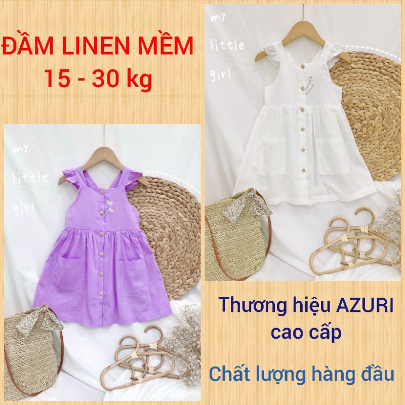 🔥🔥ĐẦM VẢI LINEN MỀM 🔥🔥BÉ GÁI HAIVANCO cho bé từ 10 đến 30 kg