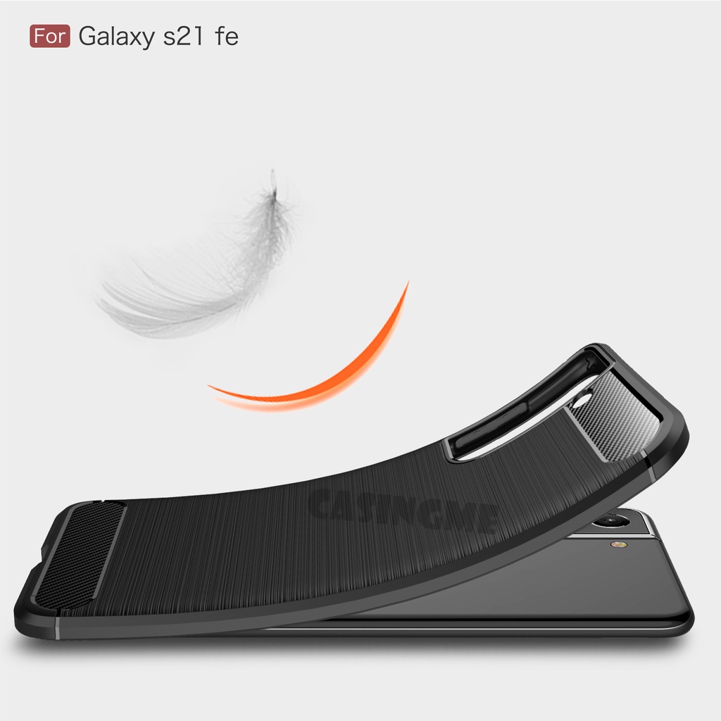 Ốp Điện Thoại Silicone Mềm Sợi Carbon Chống Sốc Cho Samsung Galaxy S21 Fe 5G S21FE S 21 Ultra Plus Fe 4G