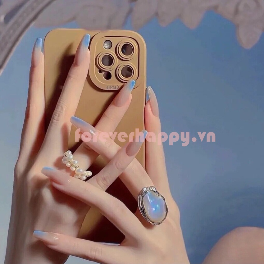 Bộ 24 móng tay giả màu trơn xinh xắn