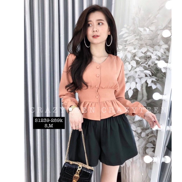 Áo peplum bigsize 67-85kg (1size) hinh thật