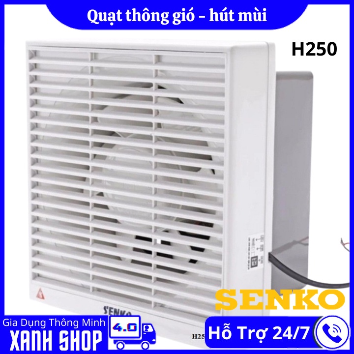 Quạt thông gió SENKO gắn tường - Quạt hút mùi 2 chiều H250 - Chính hãng, bảo hành 12 tháng