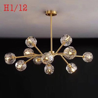 Đèn chùm pha lê ZONE trang trí nội thất hiện đại H1/12