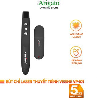 Bút Trình Chiếu Vesine VP-101 Laser Chính Hãng ARIGATO Không Dây Điều Khiển Từ Xa 100m. mã BVA