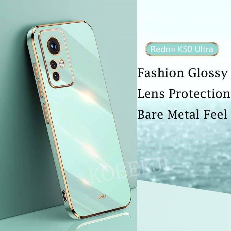 Ốp lưng mạ bóng siêu mỏng Redmi K50 Vỏ bảo vệ silicon mềm Redmi K50 Ultra K50Ultra Vỏ điện thoại