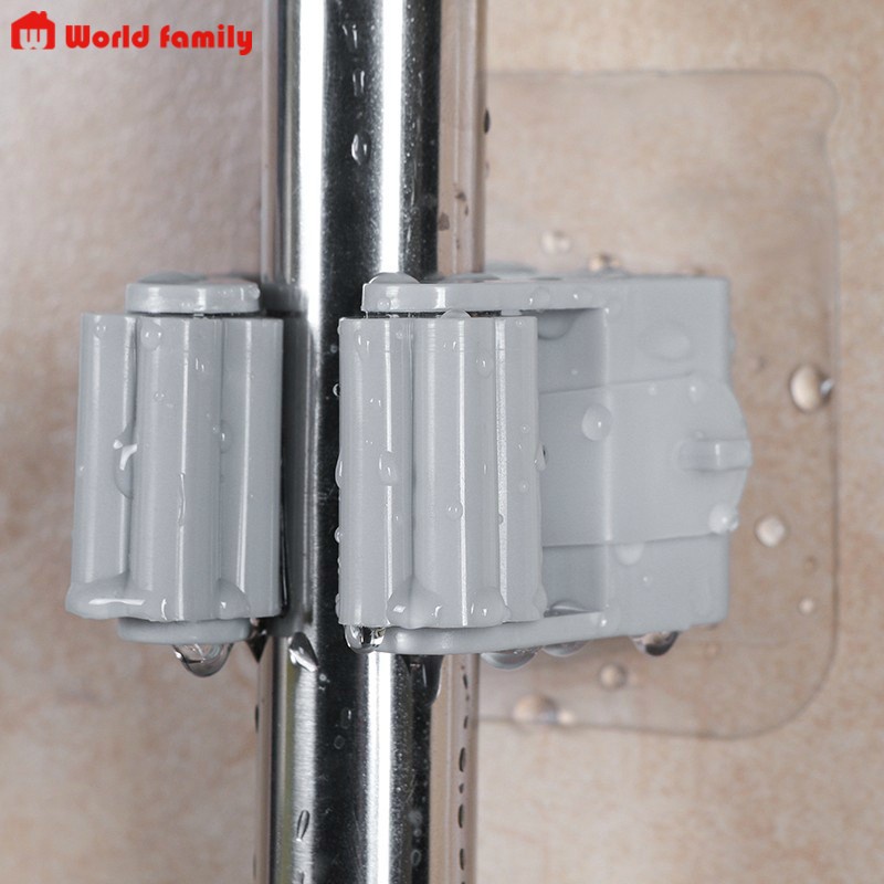 Giá treo cây lau nhà-đa năng-móc treo chổi dán tường siêu chắc, chịu lực tốt