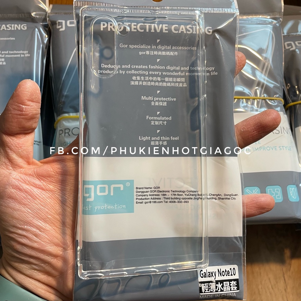 Ốp lưng silicon Gor siêu mỏng Samsung Note 10 Plus / + / Note 10 / S10 5G 6.7