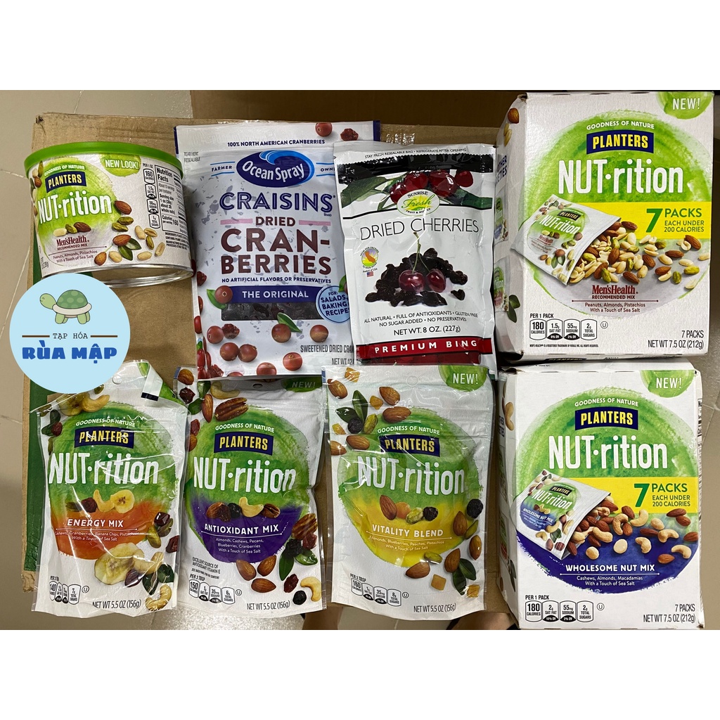 Cherry sấy khô và hạt dinh dưỡng Mỹ NUTRITION Planters (date 2022-2023)