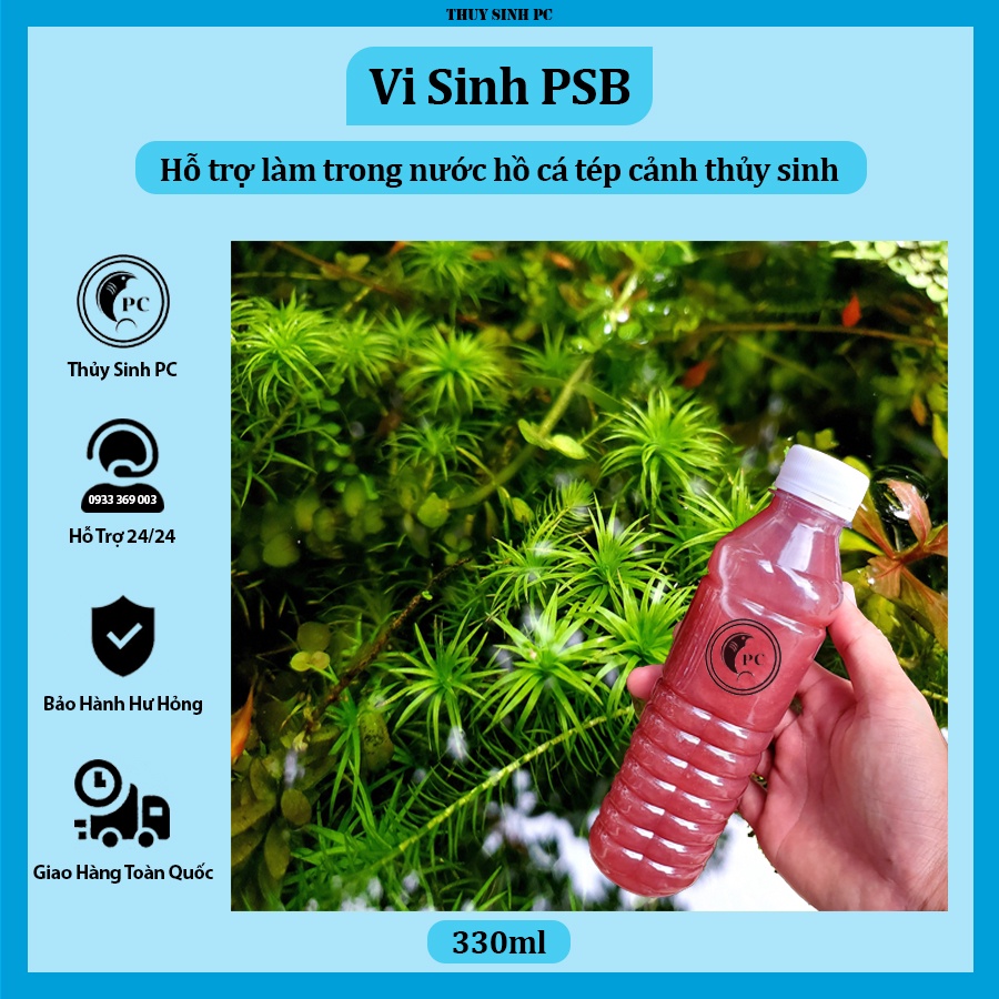 [Mã PET20K giảm 20K đơn 250K] 330ml Vi sinh quang hợp Psb làm trong và sạch nước xử lý chất thải hồ cá cảnh thủy sinh