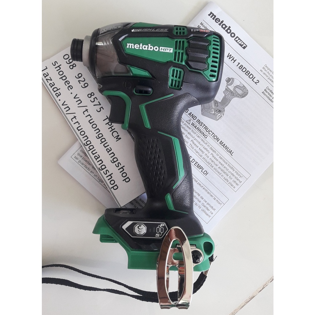 Máy vặn vít Metabo HPT  hàng chính hãng xuất Mỹ, mã thân máy 18DBDL2, triplehammer,3 búa, tốc độ cao.