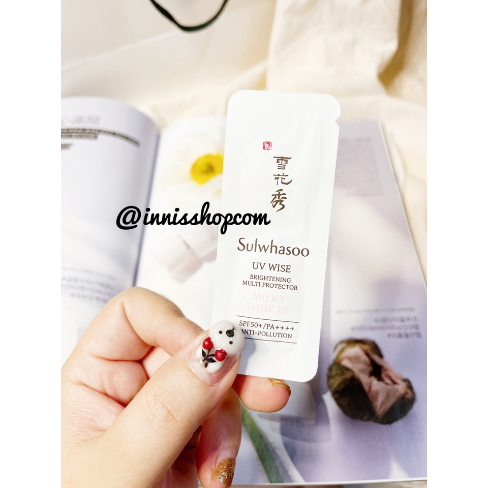 Kem chống nắng làm sáng da Sulwhasoo Snowise Brightening UV Protector 1ml